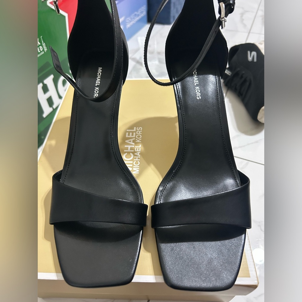 Michael Kors Black Strappy Heels, size 8.5 Brand New